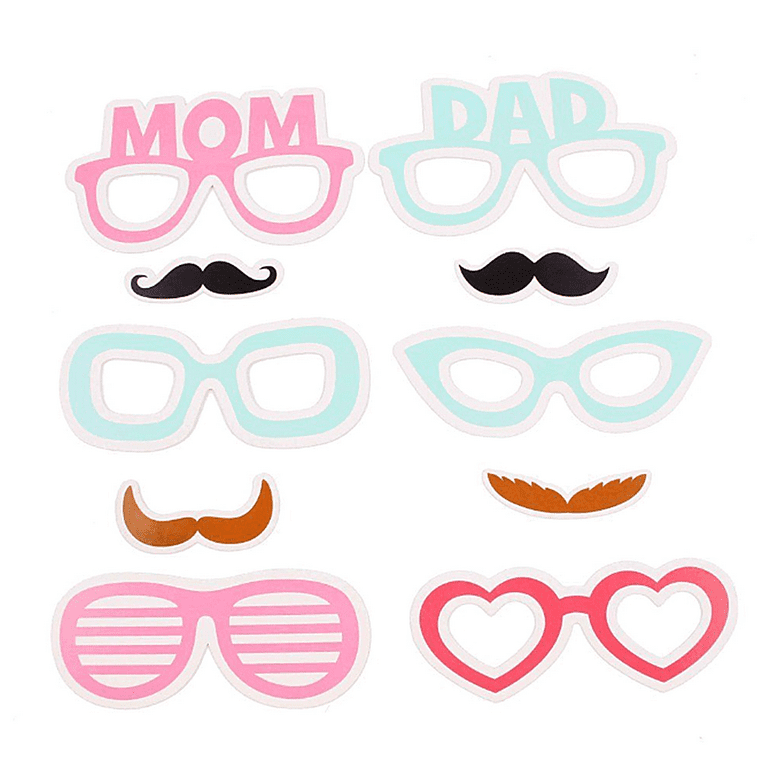 25Pcs Baby Shower Photo Booth Props Baby Boy Decorations Party Festival Props